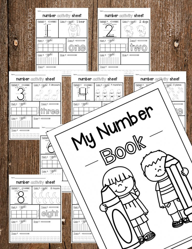 Plus activity sheets practicing number formation and number concept