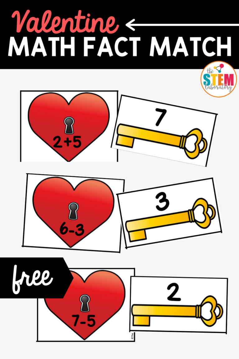 Valentine Math Fact Match